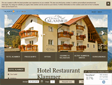 Tablet Screenshot of hotel-klammer.com